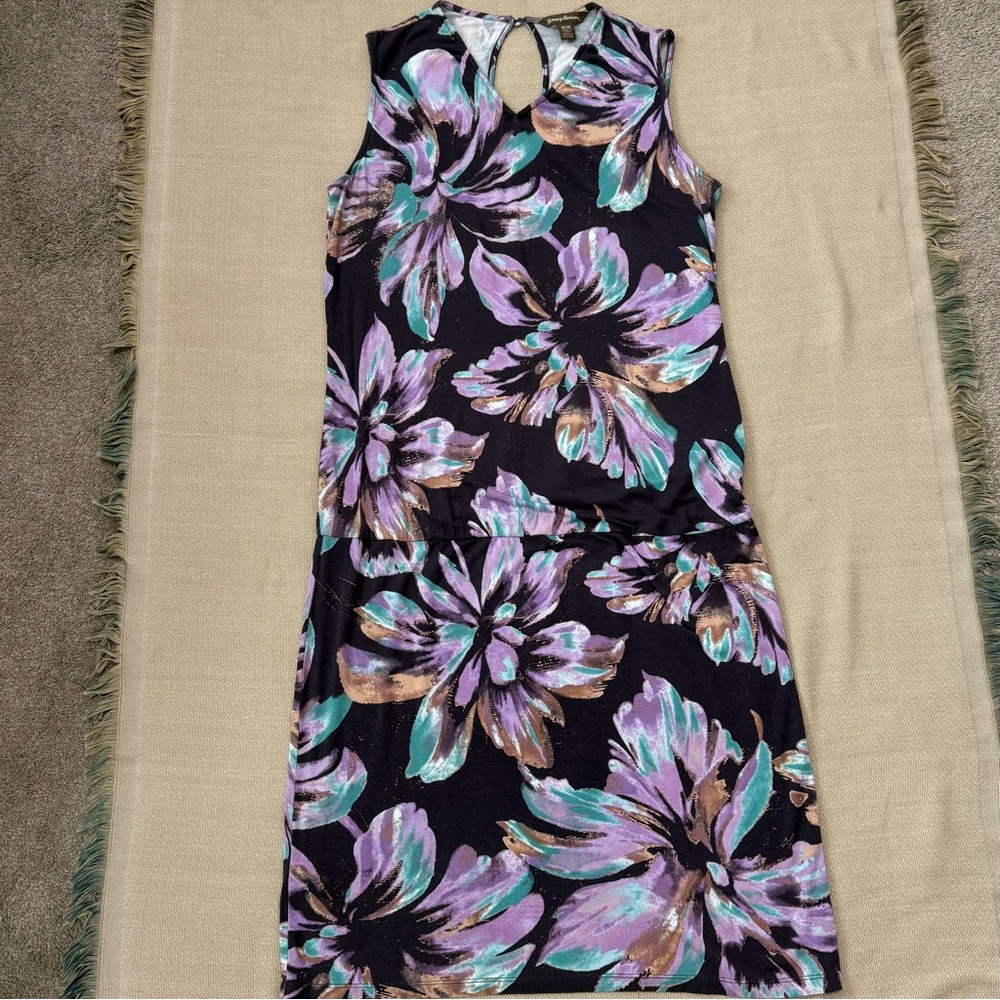 Tommy Bahama Tropical Floral Drop Waist Blouson Dress. Sz. M